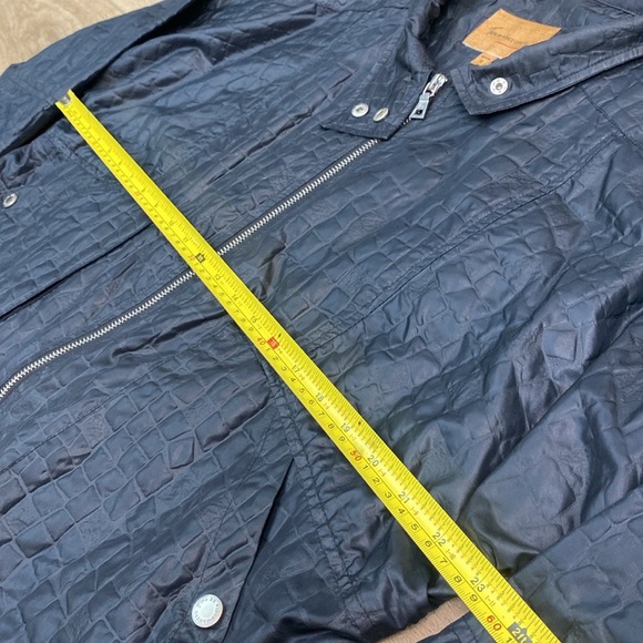 Vince Camuto Black Aligator Jacket Windbreaker Crop Zip Lightweight Rain Shell - Picture 13 of 14